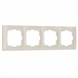 W0042003 Рамка на 4 поста Snabb basic, слоновая кость Werkel, 4690389161438
