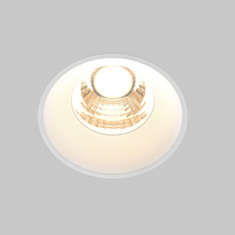 Встраиваемый светильник 5,4*5,4*5,3 см, LED, 7W, 3000К, Maytoni Technical ROUND DL058-7W3K-TRS-W белый, вр 5,5 см