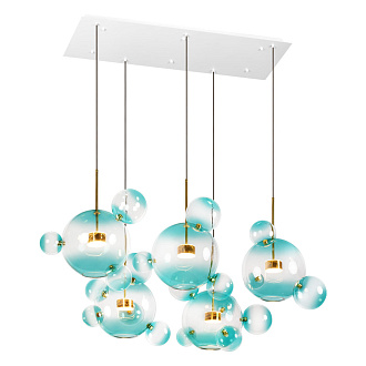 Подвесной светильник 165*60*68 см, 5*LED*10W LOFT IT Bolle 2027-S5 Blue золото