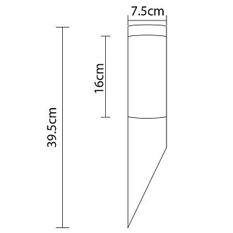 Светильник уличный Arte Lamp A3157AL-1SS, матовое серебро
