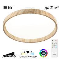 Светильник с пультом 49*7,5 см, 68W 3000-5500 K Citilux CL753452G ENZO Клен LED белый