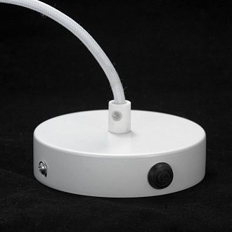 Подвесной светильник диаметр 50 см Lussole Cuscino GRLSP-8360 белый, перо
