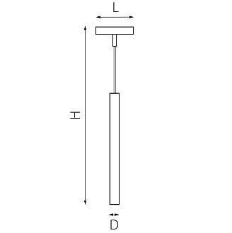 Светильник подвесной д/1-фазн трека LINEA 1,8*31/160 см, LED 3W 4000K Lightstar Linea 236347 черный