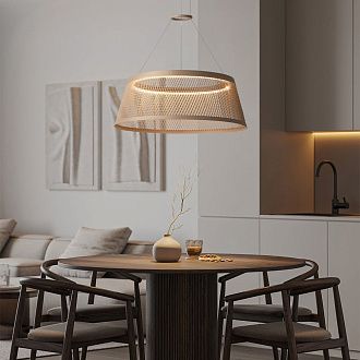 Подвесной светильник 35-120 см, LED*14W, 3000K, Freya Prism FR5535PL-L14B, Бежевый и серый