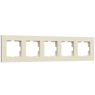 W0052962/ Рамка на 5 постов Slab (айвори софт) Werkel 4690389207938