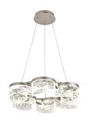 Люстра Ø550 x H1200, мм, 56W 3000K-6500K, BRUSHED GREY (МАТОВО-СЕРЫЙ) NewRgy 3451/6 BRUSHED GOLD