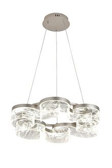 Люстра Ø550 x H1200, мм, 56W 3000K-6500K, BRUSHED GREY (МАТОВО-СЕРЫЙ) NewRgy 3451/6 BRUSHED GOLD