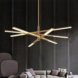 Люстра на штанге ORTON на 3 D96 Gold 16*23*23 см, 6*LED*6W, ImperiumLoft 241024-26, Золотистый