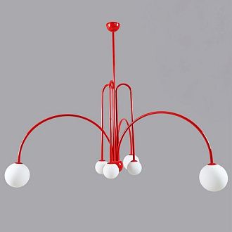 Люстра на штанге Fontana Amorosa Gran Finale Red **56 см, 6*LED*W, ImperiumLoft 40.2727, Красный