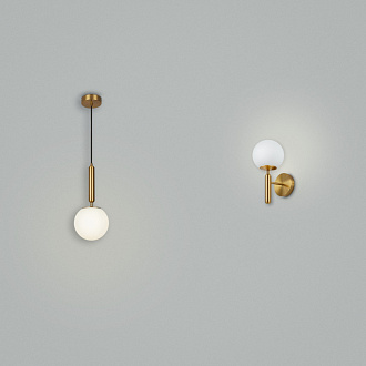 Светильник подвесной 15 см Freya Zelda FR5124PL-01BS, латунь