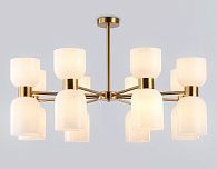 Люстра на штанге **30-51 см, 16*E14*40W, K, Ambrella Light High Light LH56095, латунь