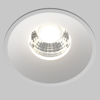 Встраиваемый светильник 8*8*6 см, LED, 12W, Maytoni Technical ROUND DL058-12W-DTW-W белый, вр 7,5 см
