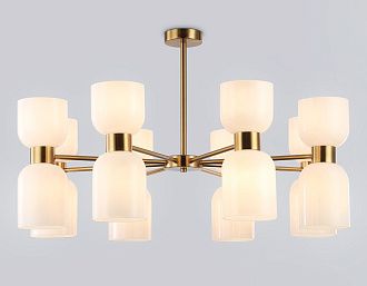 Люстра на штанге **30-51 см, 16*E14*40W, K, Ambrella Light High Light LH56095, латунь