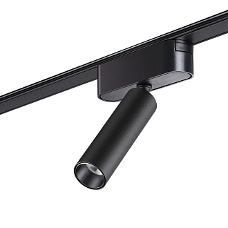 Трековый светильник для низковольтного шинопровода 11,5*3,1*3,1 см, LED 7W*3000 К, Novotech Shino Smal, черный, 359250
