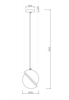 Светильник 20 см, Freya Element FR5181PL-01BS, латунь