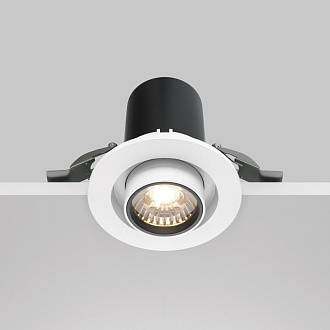 Встраиваемый светильник 9,5*9,8 см, LED*10W, 4000 К, Hidden DL045-01-10W4K-W Maytoni Downlight, Белый, вр 7,5 см