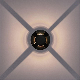 Встраиваемый светильник 6*5,5 см, 1*LED*1W 4200K Arte Lamp Piazza A3221IN-4BK черный, вр 4,5 см