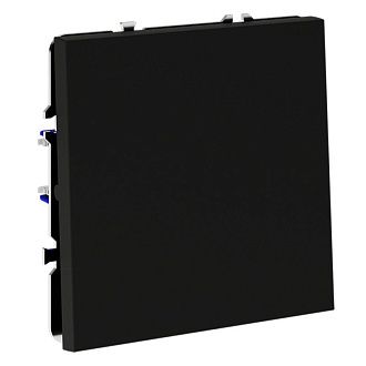 Проходной переключатель встраиваемый Voltum S70 одноклавишный 10А, черный матовый пластик Soft touch VLS010308