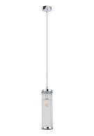 Светильник подвесной 10 см, 1*E14*40W,  Crystal Lux TADEO SP1 D100 CHROME/TRANSPARENTE, Хром