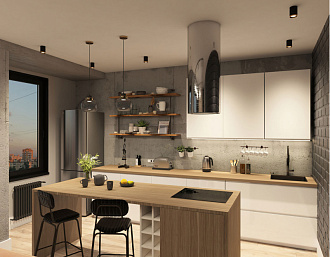 Светильник 6*6 см, LED 6W, 4000K Favourite Prakash 3086-1C, D68*H91, Светильник, каркас сочетает в себе два цвета - матовый черный и золото, декоративный элемент в виде кольца