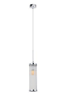 Светильник подвесной 10 см, 1*E14*40W,  Crystal Lux TADEO SP1 D100 CHROME/TRANSPARENTE, Хром