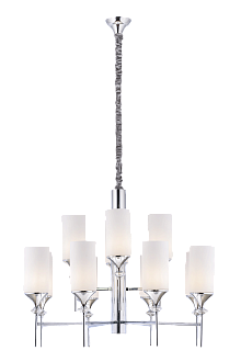 Люстра  800*650-1500, 12*E14, 40W NewRgy Модерн 8903/8+4CR CHROME, Хром