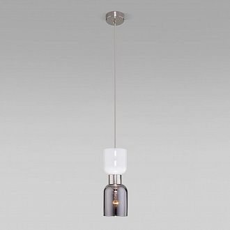 Подвесной светильник с плафоном 11 см Eurosvet Tandem 50118/1 никель
