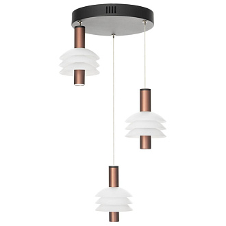 Светильник подвесной 35*185 см, 3*LED*16 W, 4000 К, Махагон Citilux Майя CL202032