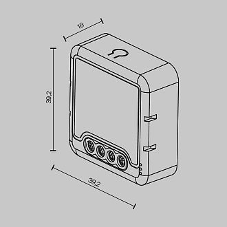 WIFI модуль  MD005 3,92*1,8*-3,92 см, **150W, K, Maytoni technical Диммеры MD005, Белый