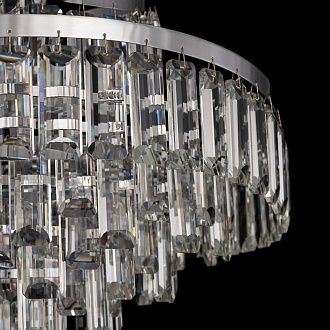 Люстра хрустальная подвесная Citilux NAIAD CL315161, диаметр 55 см, Хром