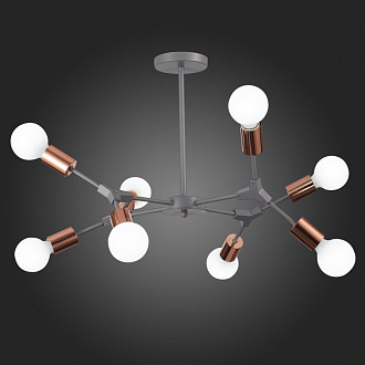 Люстра подвесная 70 см,  EVOLUCE PALARE SLE106403-08 Серый, Розовое золото