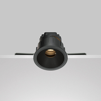Встраиваемый светильник 8,3*7 см, LED*10W, 3000 К, Wise DL057-10W3K-B Maytoni Downlight, Черный, вр 7,8 см
