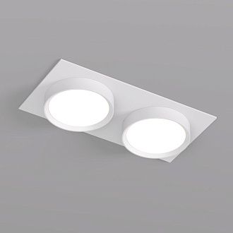 Светильник встраиваемый 22*11*4,5 см, 2*GX53*15W, Denkirs FLAT DK2092-WH, белый