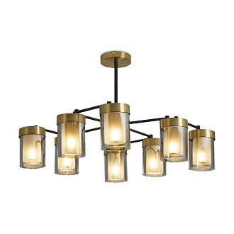 Светильник 77 см, Freya Modern FR5432PL-08BBS, черный-латунь