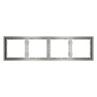 Рамка пластиковая Voltum S70 на 4 поста, сталь пластик Soft touch VLS100405