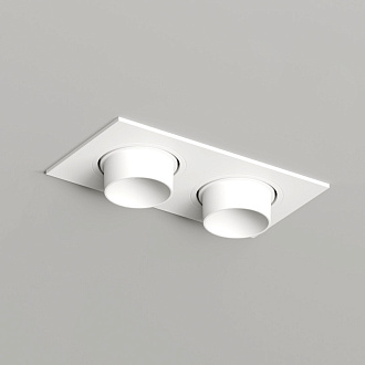Светильник встраиваемый 17,3*9,3*5,1 см, вр 16*8 см, 2*GU5.3*15W, Denkirs Rond DK3122-WH, белый