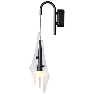 Бра 17,5*12,5*26,6-45 см, 1*LED*6W, 3000K, Odeon Light Afalina 5442/6WLA, черный