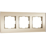 W0033111 Рамка на 3 поста Senso, шампань, стекло soft-touch Werkel, 4690389200441