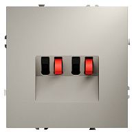 Розетка акустическая встраиваемая Voltum S70 4-местная, кашемир пластик Soft touch VLS060303