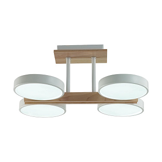 Потолочный светильник 33*40*17 см, 1*LED*72W 3000-4000-6000K Lumion Plato 8030/72CL белый, дерево