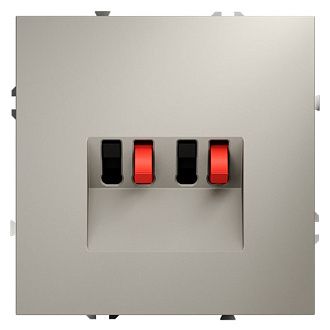 Розетка акустическая встраиваемая Voltum S70 4-местная, кашемир пластик Soft touch VLS060303