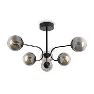 Люстра на штанге 78,5*78,5*43 см, LED, 25W, 3000К, Freya ARCH FR6178CL-L30B черный
