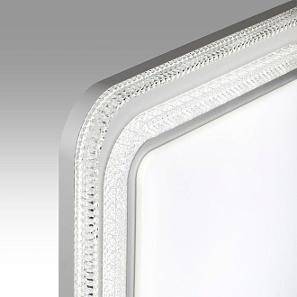 Светильник 49*49*7,5 см, LED 1*70W, 3000-6000 К, Sonex Suzy Silver 7685/EL, белый/серебристый/прозрачный