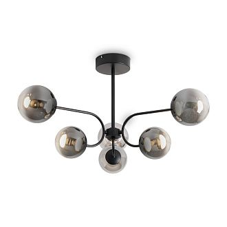 Люстра на штанге 78,5*78,5*43 см, LED, 25W, 3000К, Freya ARCH FR6178CL-L30B черный