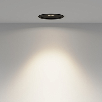 Встраиваемый светильник 12*12*4,5 см, LED, 9W, Maytoni Technical Move DL060-9W3-4-6K-B черный, вр 11,5 см