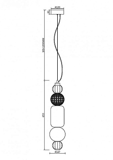Светильник 15 см, 35W, 3000K, Maytoni Pendant Collar P069PL-L35G3K, золото