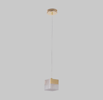 Подвесной светильник 9*160 см, 1*LED*3W 4000K матовое золото Lussole Duval LSP-7144