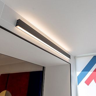 Линейный светодиодный накладной двусторонний светильник 128см 50Вт 3000К черная шагрень 101-100-40-128 Elektrostandard Pro