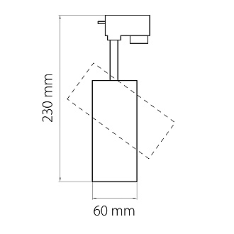 Светильник светодиодный для 1-фазного трека 6*23 см, 20W 3000K Lightstar Volta 228236 белый