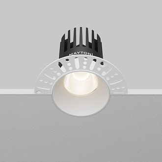 Встраиваемый светильник DL121-15W-4K-TRS-W **-9,8 см, *LED*15W, 4000K, Maytoni technical Dip DL121-15W-4K-TRS-W, Белый, вр 6,8 см